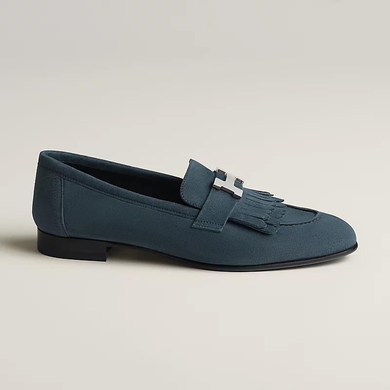 Giày Hermes Royal Loafer Nữ Xanh Navy